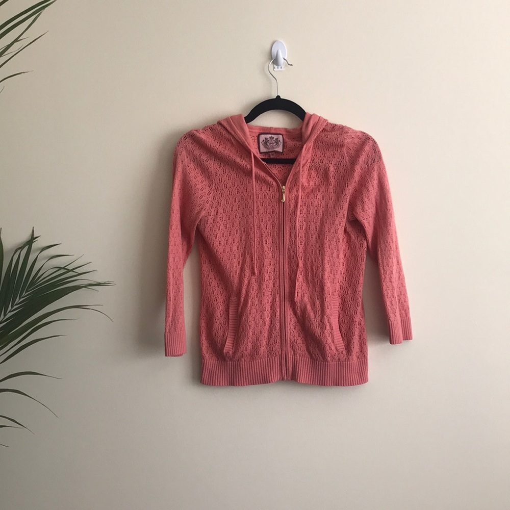Juicy couture Coral Hoodie ZipUp Medium